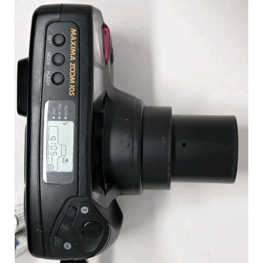 Samsung Maxima Zoom 105 35mm Film Cam Bundle w/ Case, Manual & Kodak Film Tested